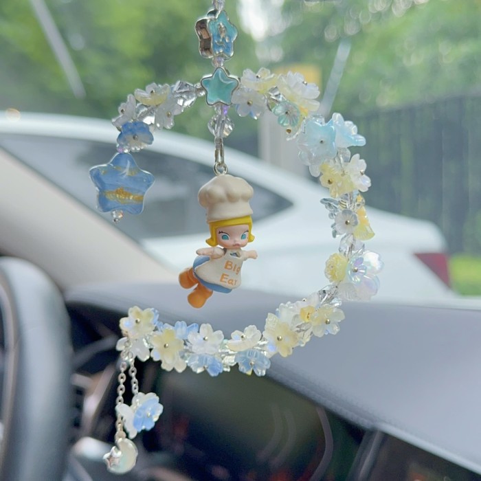 Handmade  Crystal Glass Charm Car Hanger