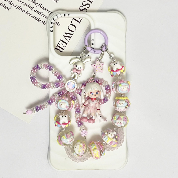 Hand Painted Beads Phone Charm Popmart Dora