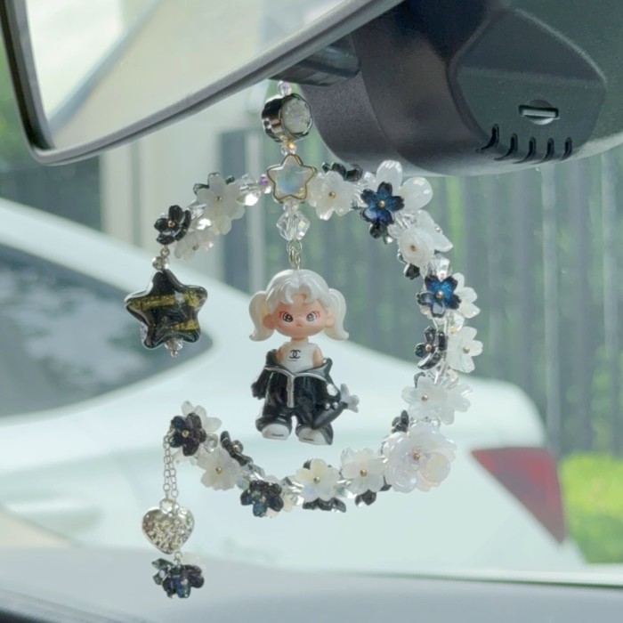 Handmade  Crystal Glass Charm Car Hanger