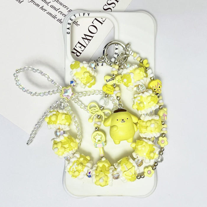 Hand Painted Beads Phone Charm Sanrio
