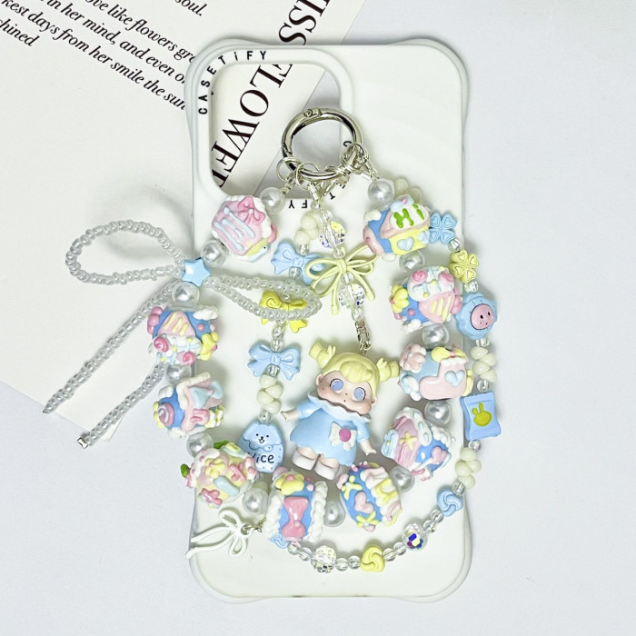 Hand Painted Beads Phone Charm Qoqo
