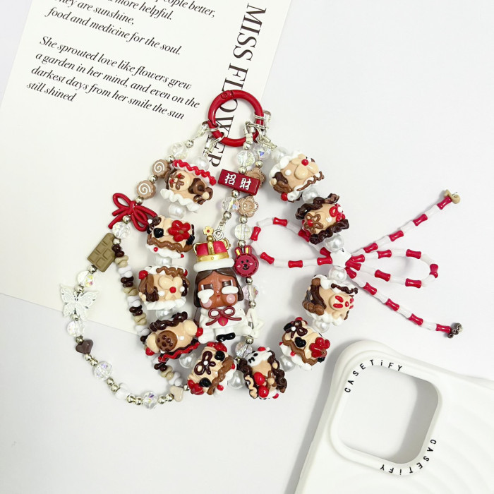 Hand Painted Beads Phone Charm Crybaby