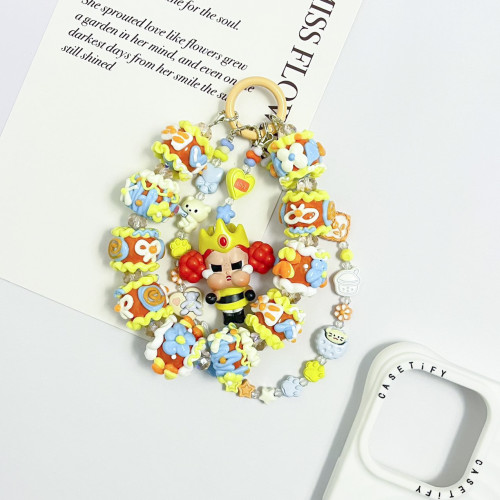 Hand Painted Beads Phone Charm Crybaby