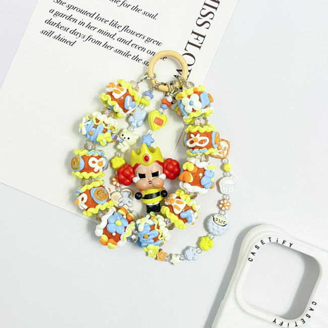 Hand Painted Beads Phone Charm Crybaby