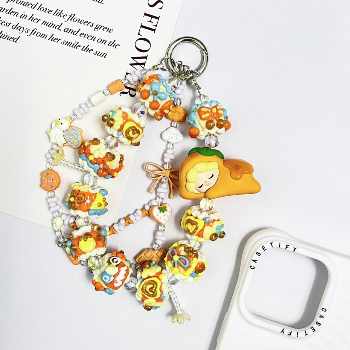 Hand Painted Beads Phone Charm Wendy