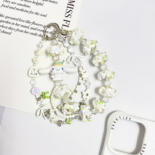 Hand Painted Beads Phone Charm Cinnamoroll