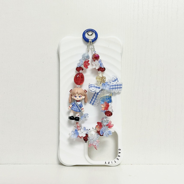 Handmade  Crystal Glass Charm Phone Strap Molly Dora Zsiga