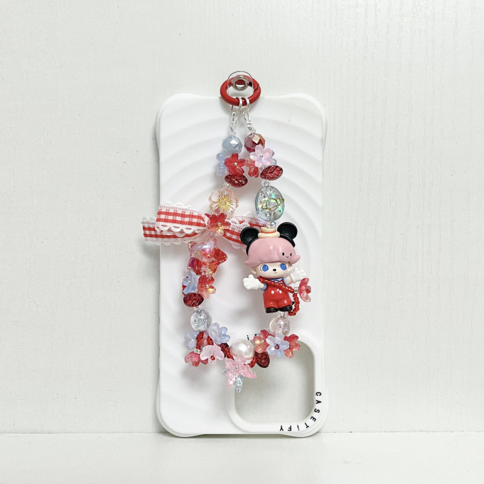 Handmade  Crystal Glass Charm Phone Strap Dimoo