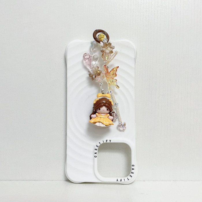 Handmade  Crystal Glass Charm Phone Strap Sanrio
