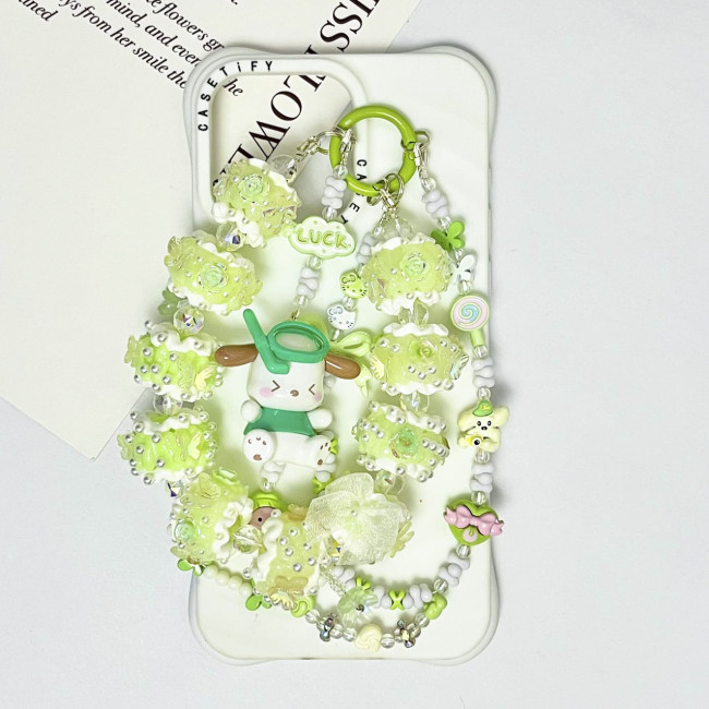 Hand Painted Beads Phone Charm Sanrio