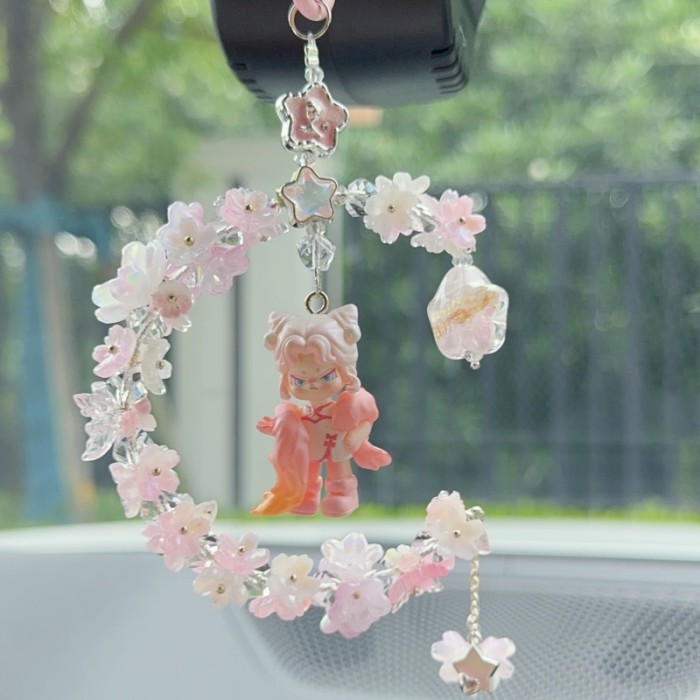 Handmade  Crystal Glass Charm Car Hanger