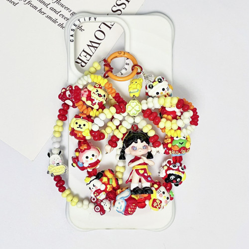 Hand Painted Beads Phone Charm Girls