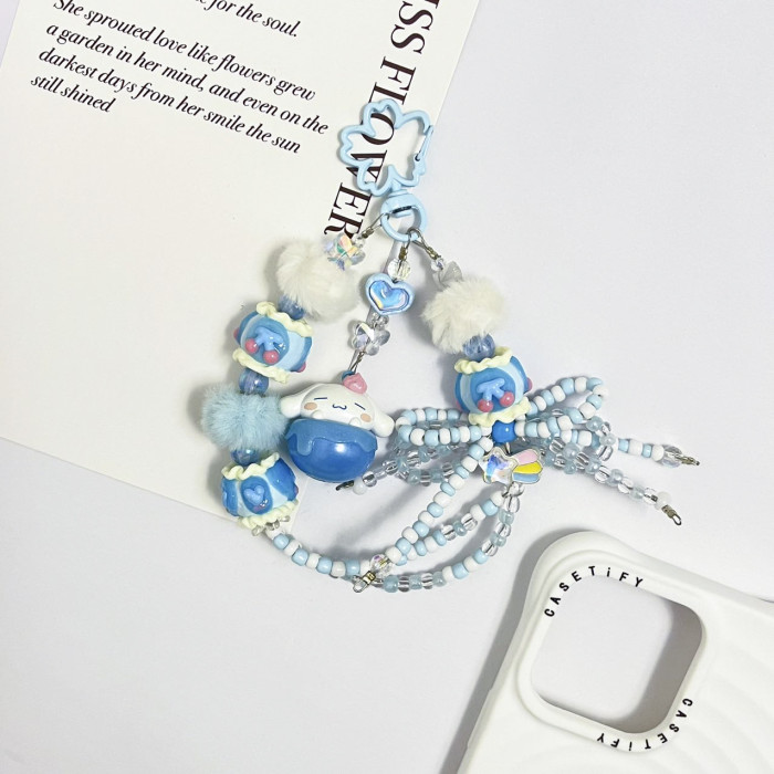 Hand Painted Beads Phone Charm Cinnamoroll