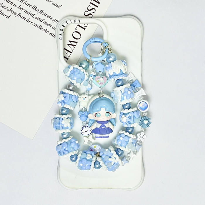 Hand Painted Beads Phone Charm Girls