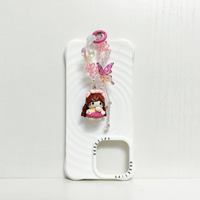 Handmade  Crystal Glass Charm Phone Strap Sanrio