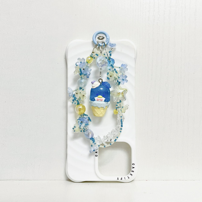 Handmade  Crystal Glass Charm Phone Strap Sanrio