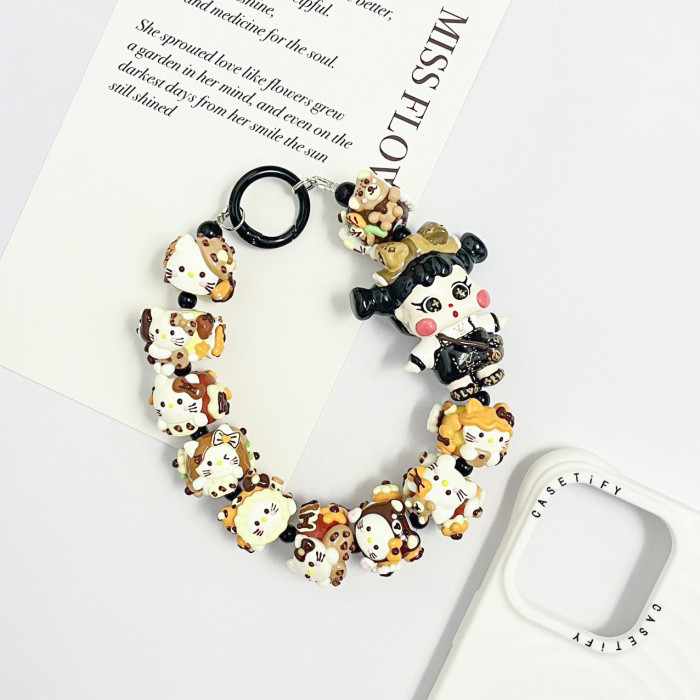 Hand Painted Beads Phone Charm Qoqo