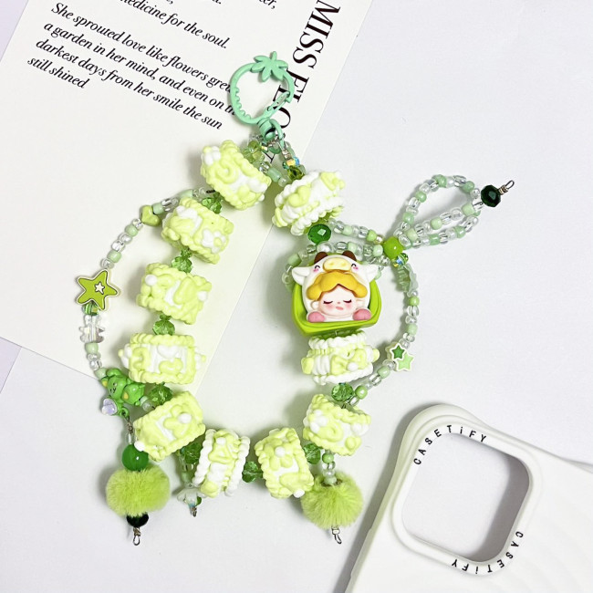 Hand Painted Beads Phone Charm Wendy