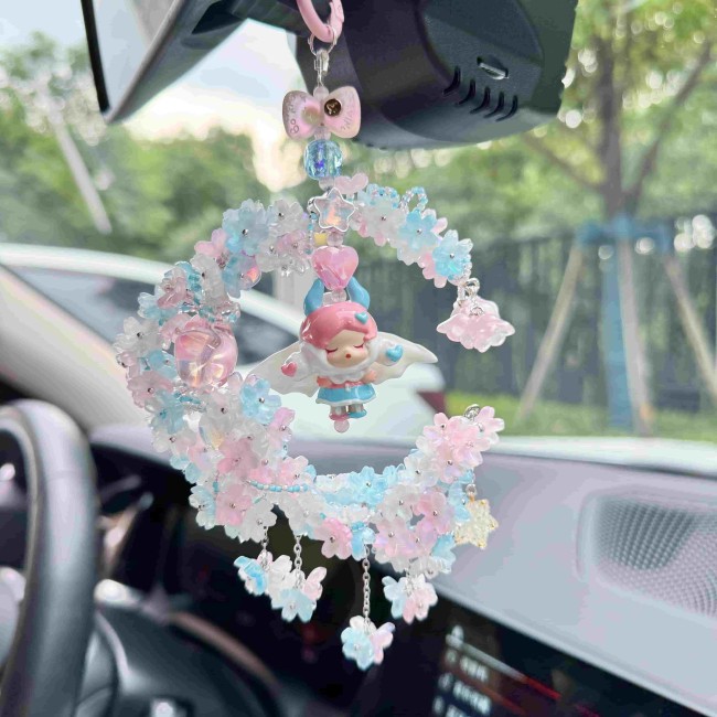 Handmade  Crystal Glass Charm Car Hanger