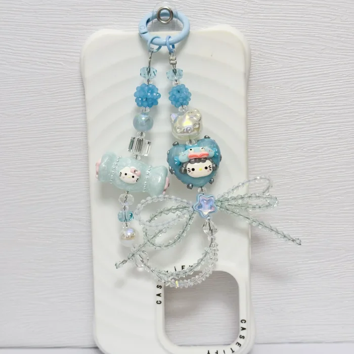 Handmade Crystal Glass Charm Kitty