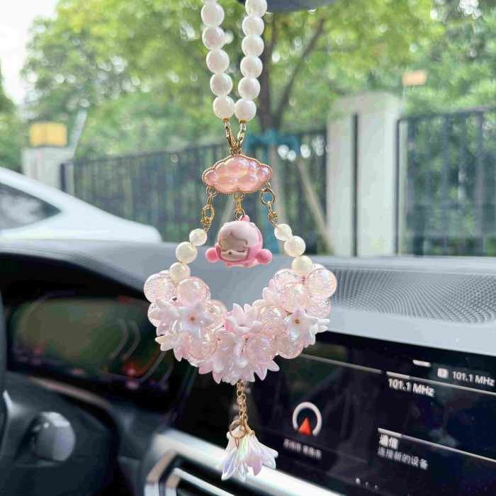 Handmade  Crystal Glass Charm Car Hanger
