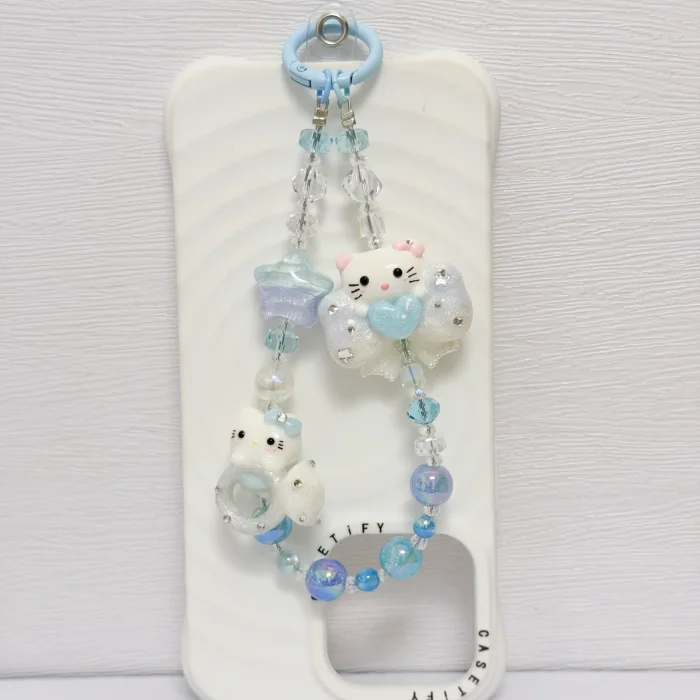 Handmade Crystal Glass Charm Kitty
