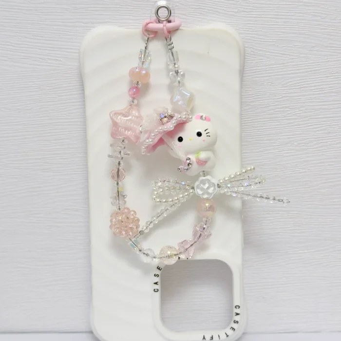 Handmade Crystal Glass Charm Kitty