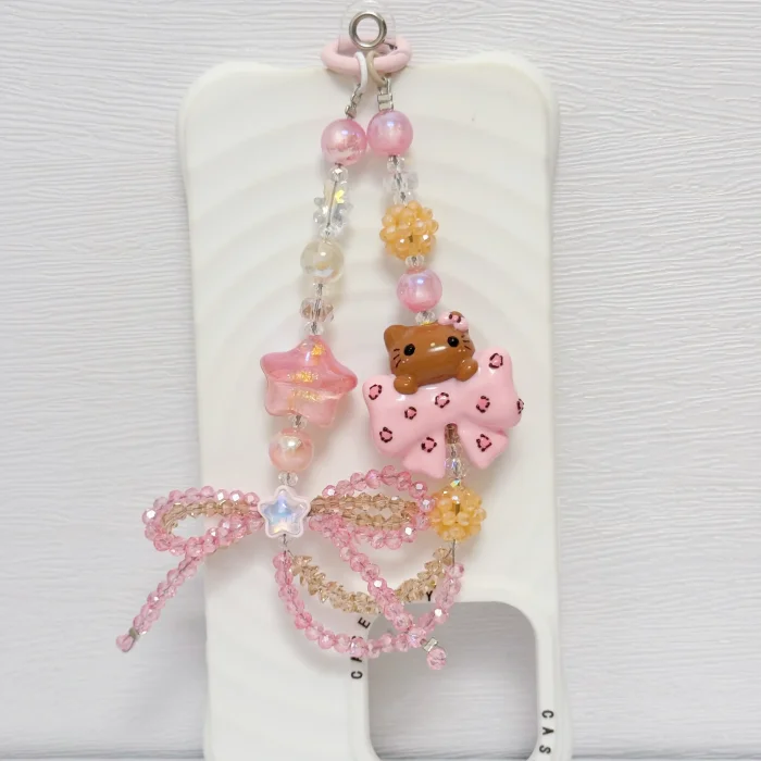 Handmade Crystal Glass Charm Kitty