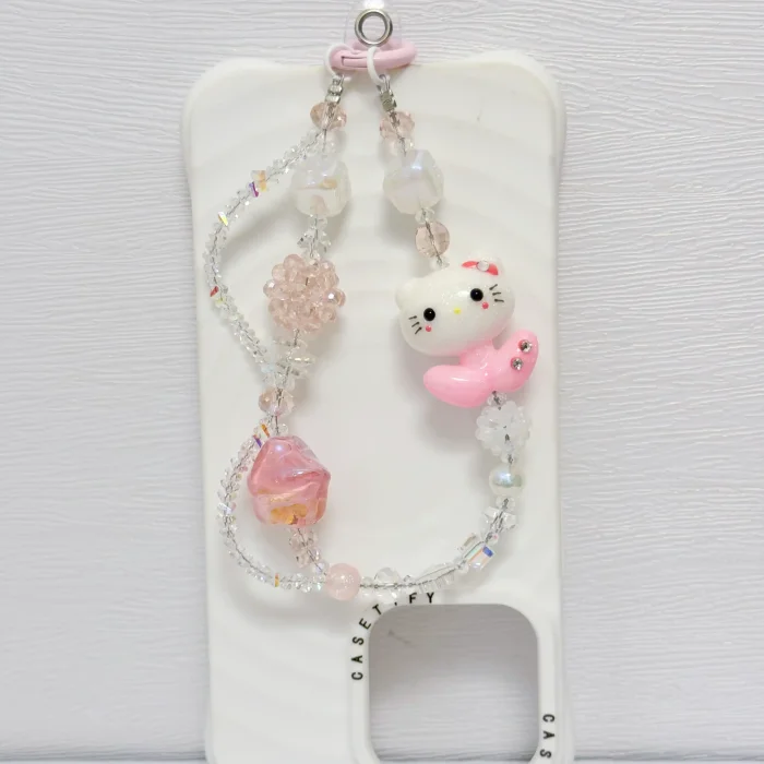Handmade Crystal Glass Charm Kitty