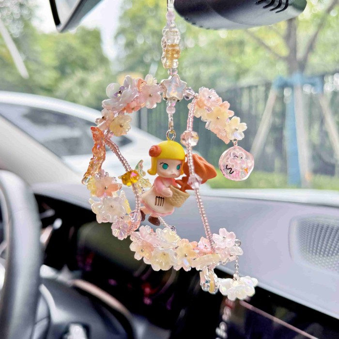 Handmade  Crystal Glass Charm Car Hanger
