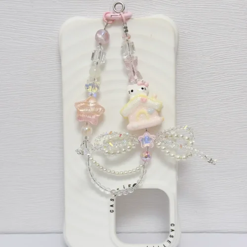 Handmade Crystal Glass Charm Kitty