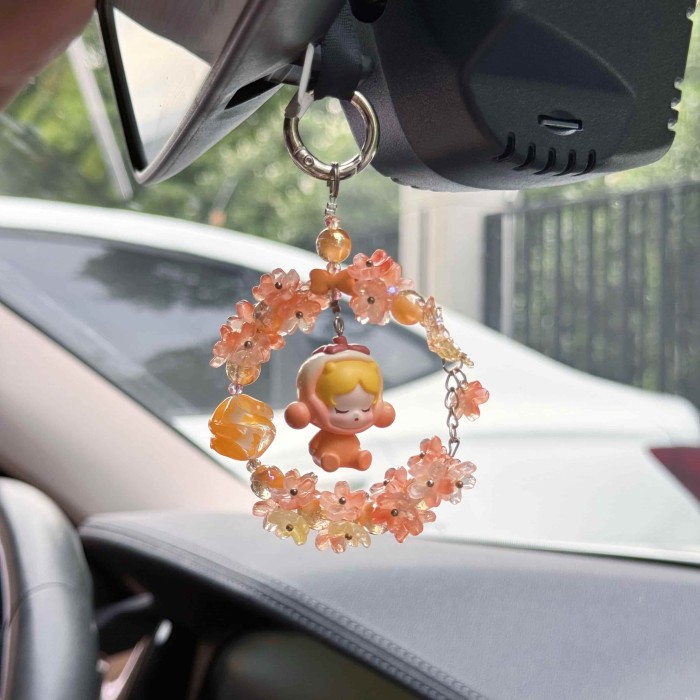 Handmade  Crystal Glass Charm Car Hanger