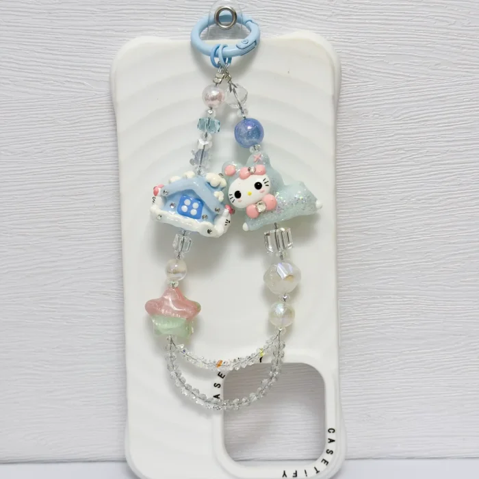 Handmade Crystal Glass Charm Kitty