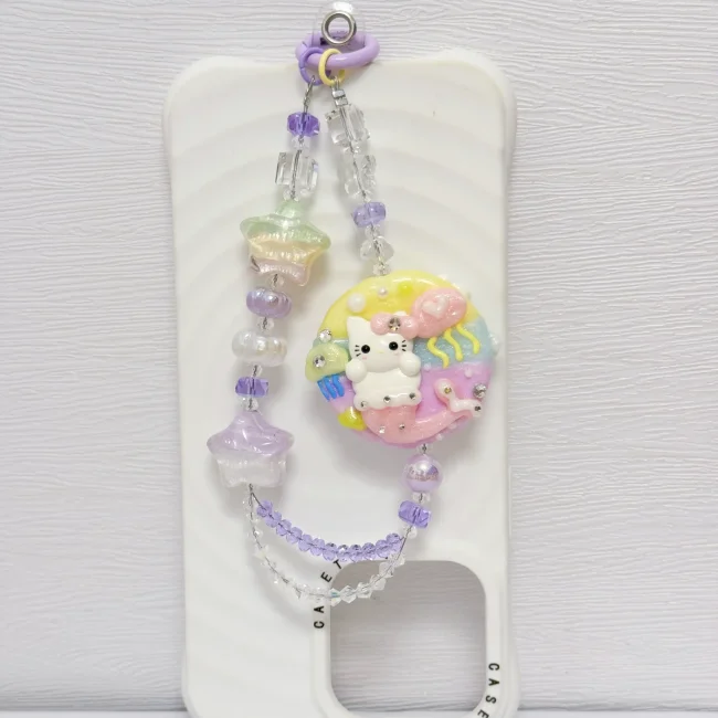 Handmade Crystal Glass Charm Kitty