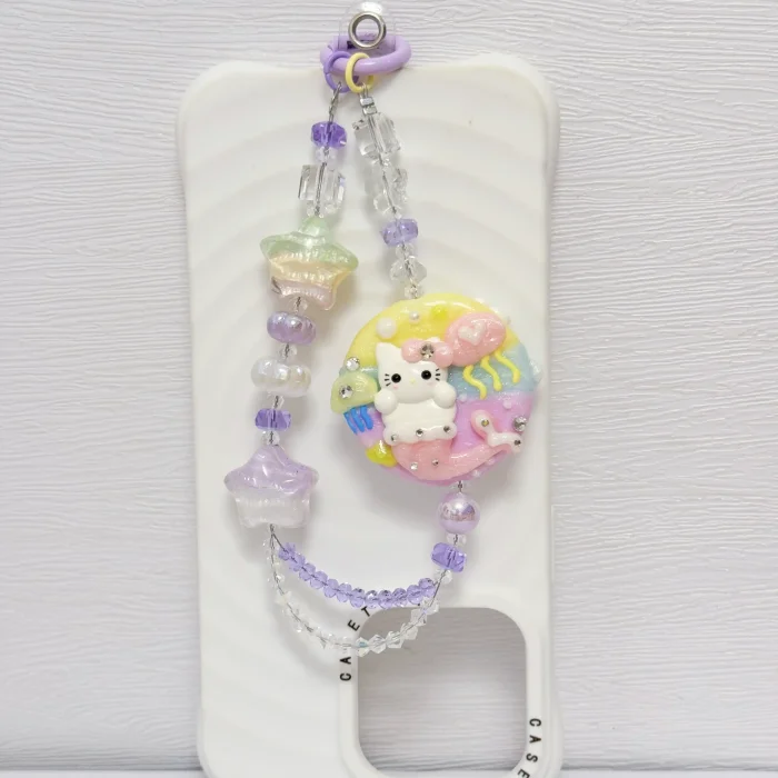 Handmade Crystal Glass Charm Kitty