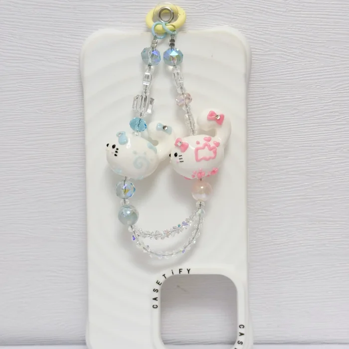 Handmade Crystal Glass Charm Kitty