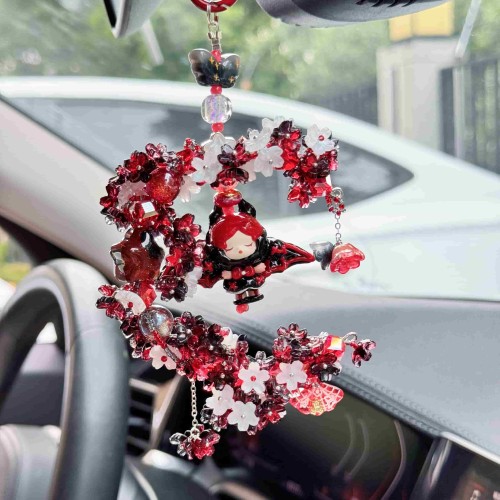 Handmade  Crystal Glass Charm Car Hanger
