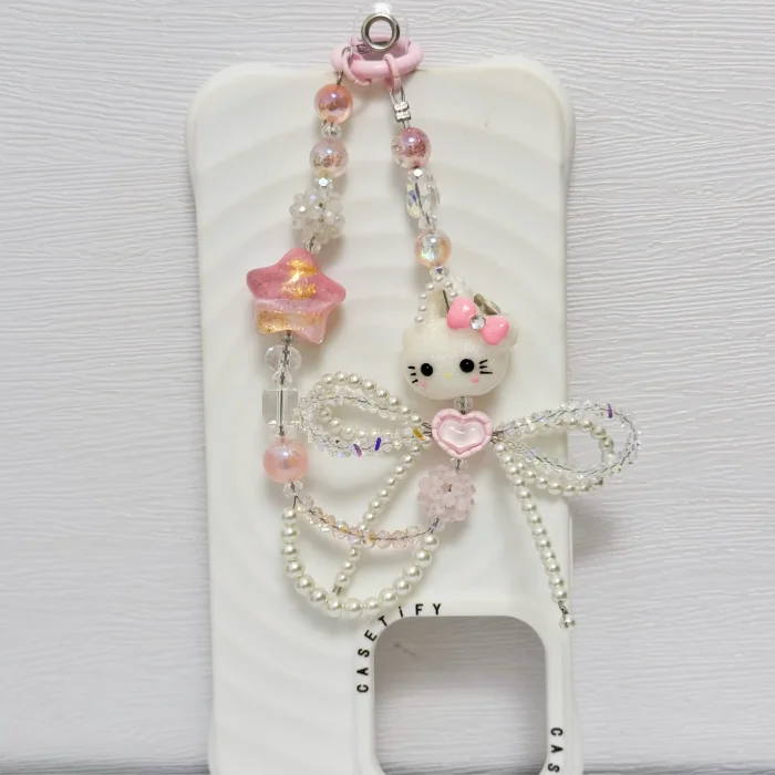 Handmade Crystal Glass Charm Kitty