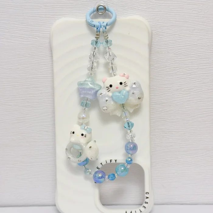 Handmade Crystal Glass Charm Kitty