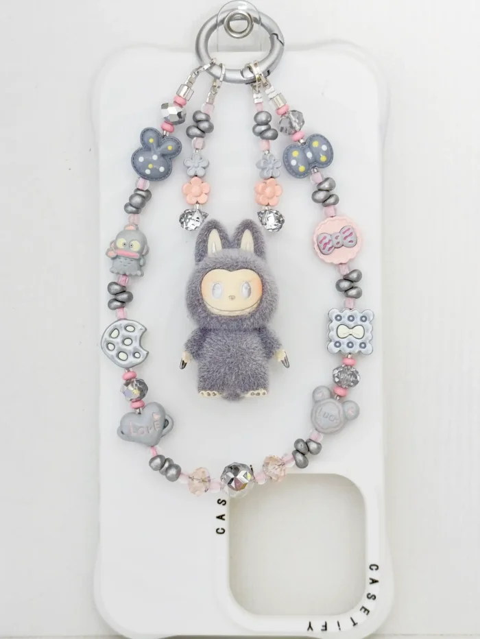 Handmade Alloy Charm Phone Strap Labubu
