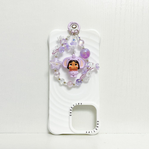Handmade  Crystal Glass Charm Phone Strap Crybaby