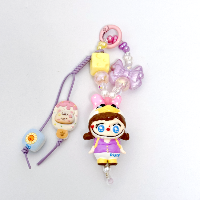 Hand Painted Doll Phone Charm-DAISY LABUBU