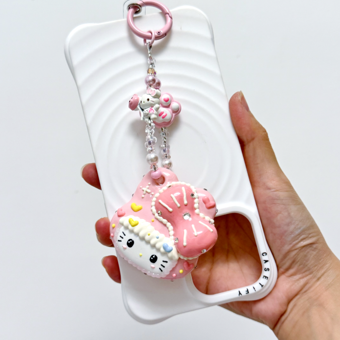 Hand Painted Doll Phone Charm-melody  kitty