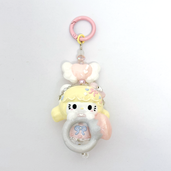 Hand Painted Doll Phone Charm-BABY KITTY
