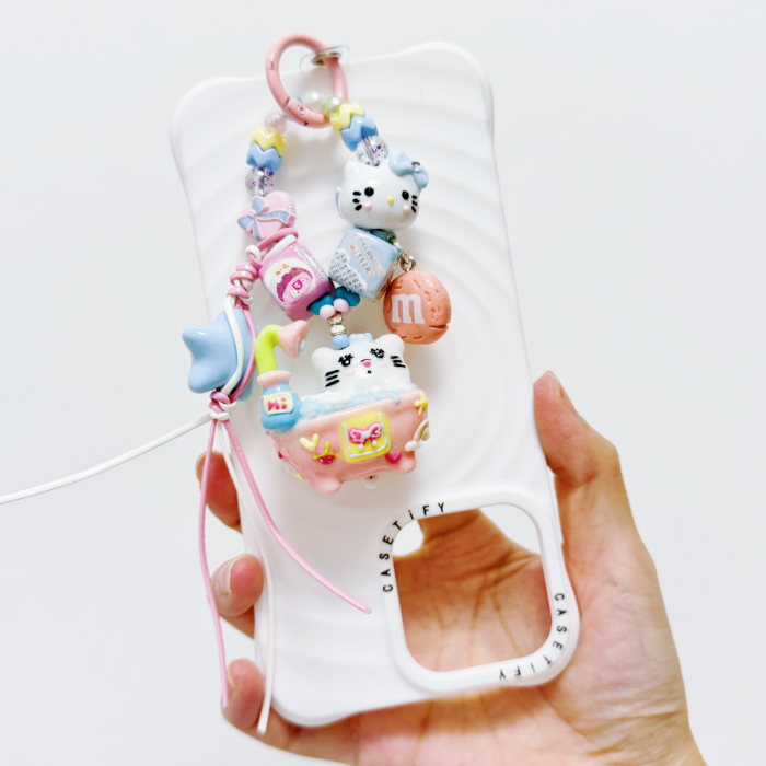 Hand Painted Doll Phone Charm-MIKKO BATHTUB