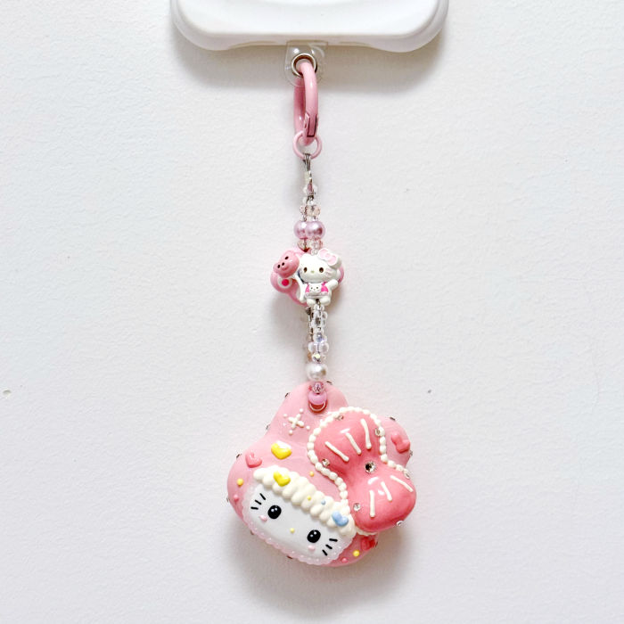 Hand Painted Doll Phone Charm-melody  kitty