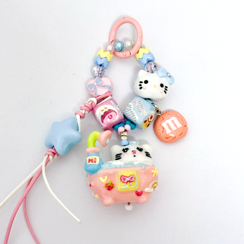 Hand Painted Doll Phone Charm-MIKKO BATHTUB