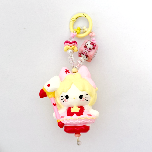 Hand Painted Doll Phone Charm-CAPTURE KITTY