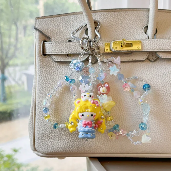 Hand Painted Doll BAG Charm- SAILOR MOON KITTY