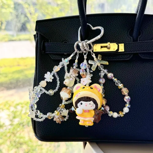 Hand Painted Doll BAG Charm